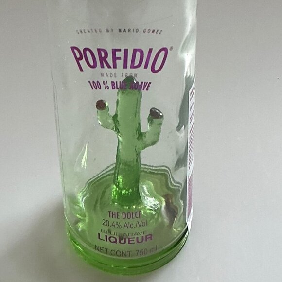 LIMITED EDITION HAND BLOWN PORFIDIO CACTUS GLASS BOTTLE - Picture 5 of 14
